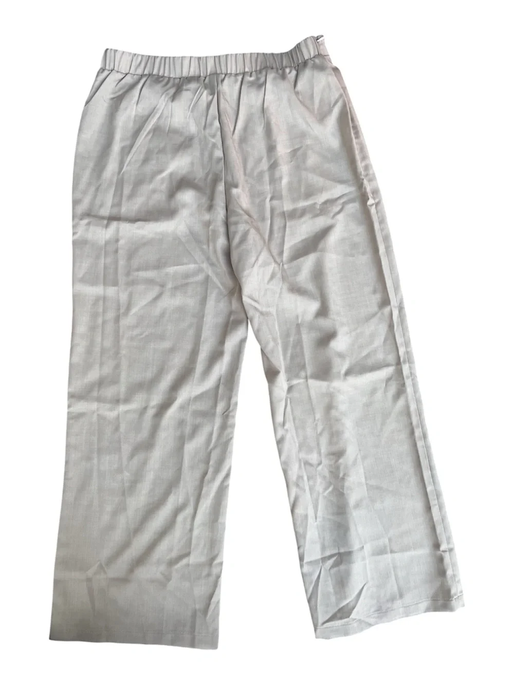 SHEIN Wide Leg Palazzo Pants Tan Zip Up Size PL